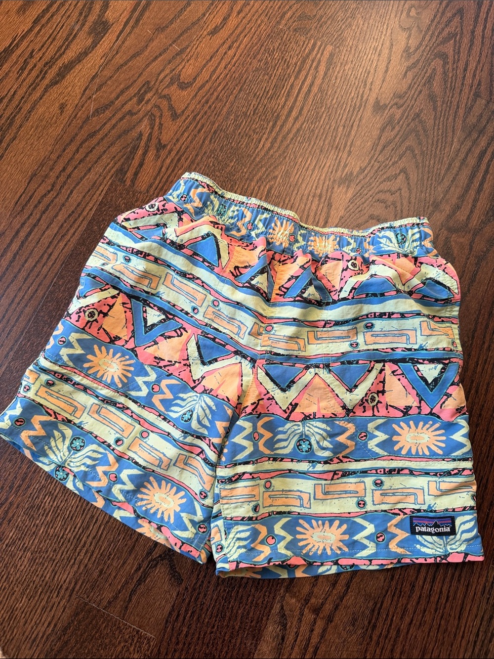Patagonia Kids Lined Baggies Vibrant Tribal-Print